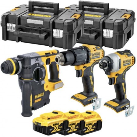 DeWALT DCK377P3T Zestaw narzędzi aku. (DCD708 + DCF809 + DCH273, 18V / 3×5,0 Ah) 2x Tstak DeWALT DCK377P3T Zestaw narzędzi aku. (DCD708 + DCF809 + DCH273, 18V / 3×5,0 Ah) 2x Tstak